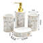 4pcs Ceramic Bathroom Set: Toothbrush Holder, Mouthwash Cup, 300ML Lotion Dispenser, Soap Dish-359775024