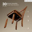 Chaise d'appoint à dossier en lattes brun / mauve rustique Tanan