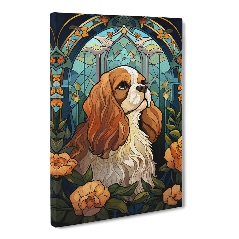 Cavalier King Charles Spaniel Nouveau No.2 - Wrapped Canvas, 60cm H x 40cm W x 3cm D