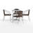 Haverhill 27.5'' Square Aluminum Indoor-Outdoor Table Set with 4 Rattan Chairs-23840343-86324066
