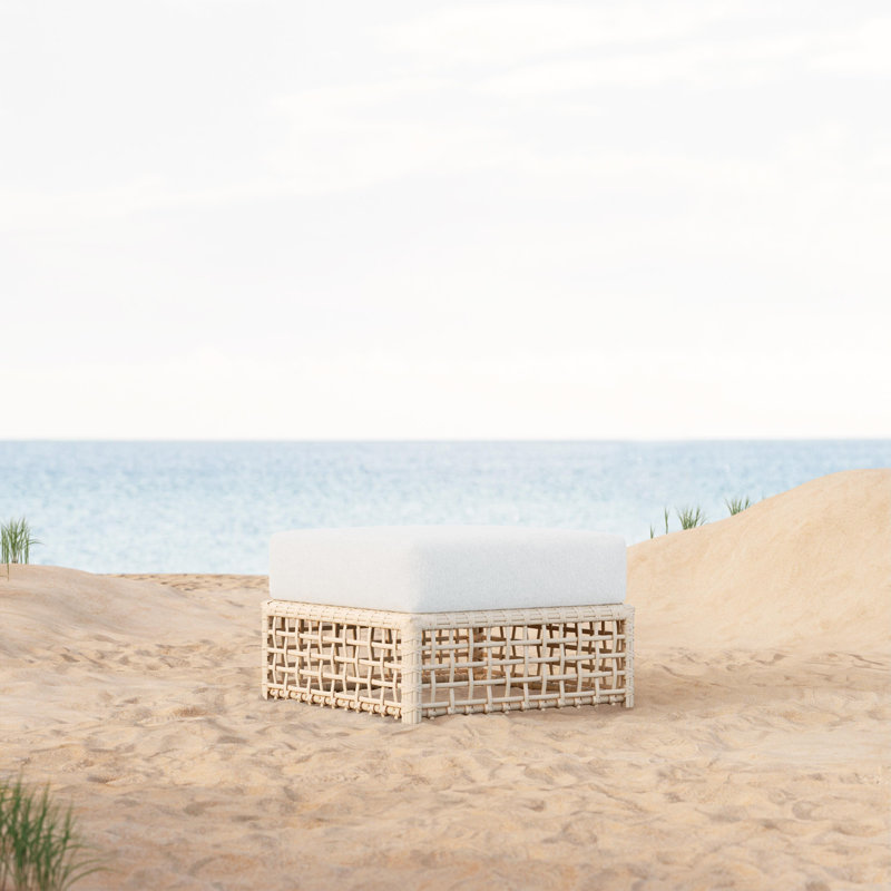 Kiawah Outdoor Ottoman with Cushion