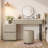 Edorta 55.1" W Marble and Solid Wood Makeup Vanity Set-1536713380