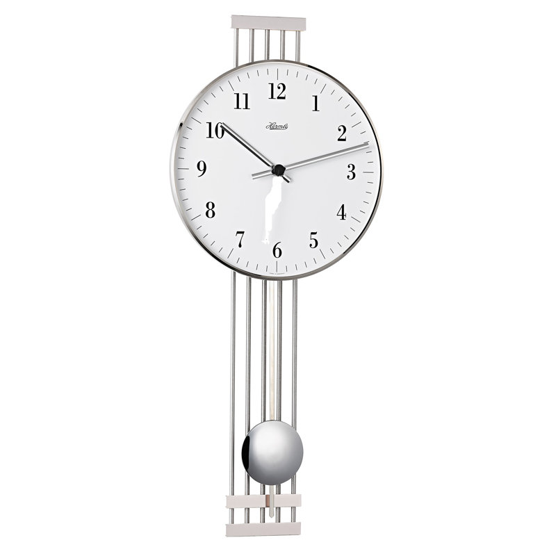 Highbury Metal Wall Clock, Silver