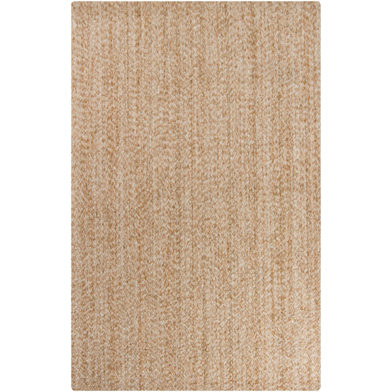 Glencourt Handmade Hand-Woven Tan Indoor Cotton Area Rug, Rectangle 5' x 7'6"