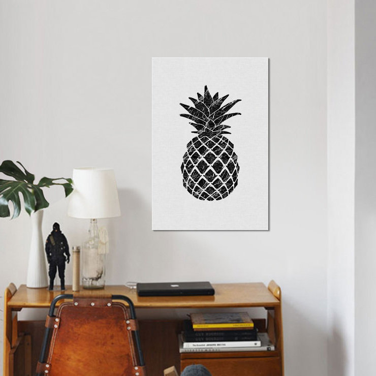 «Marble Pineapple», impression sur toile, H 18 po x l 12 po x P 1,5 po, Toile tendue, Pas de tapis