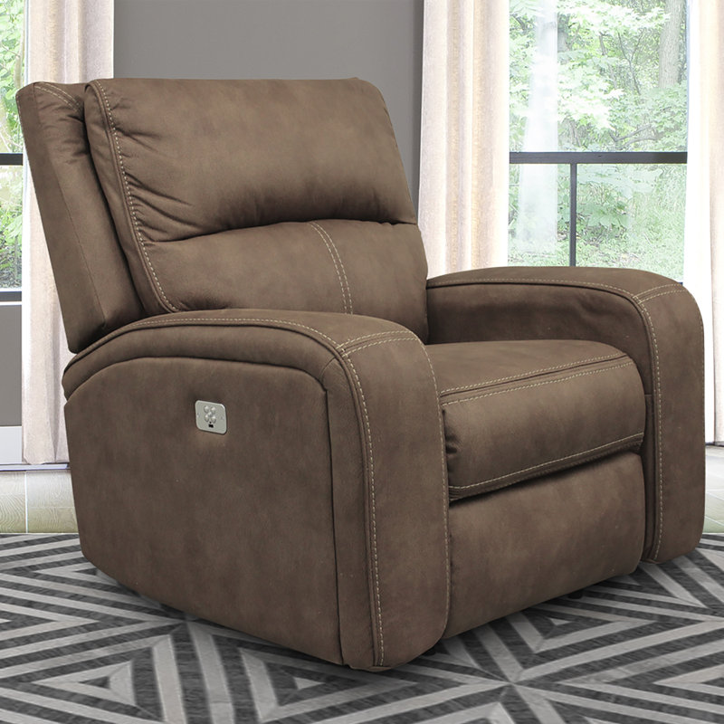 Fauteuil inclinable électrique 39 po avec port USB Aviezri, Brun Kahlua