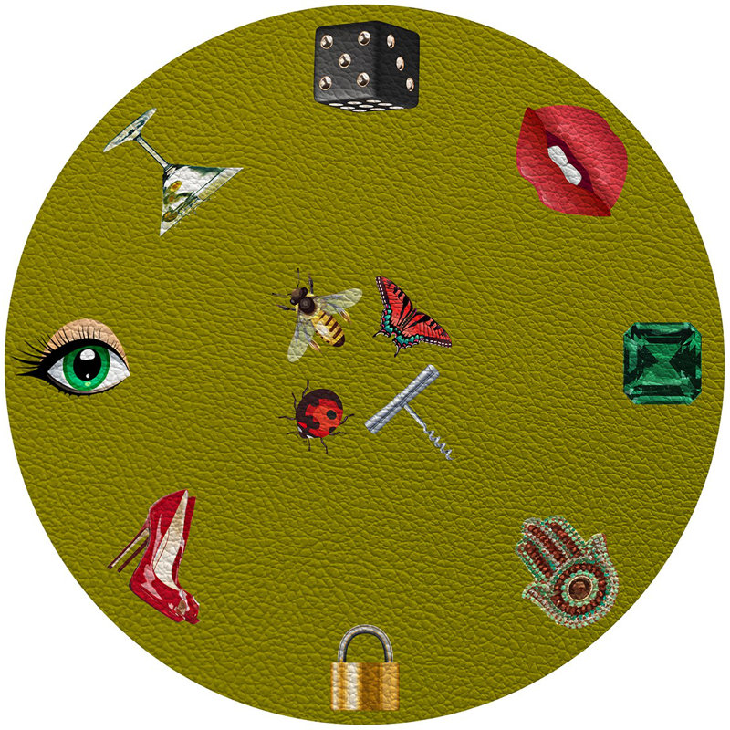 Precise Edge Placemat Set, Chartreuse