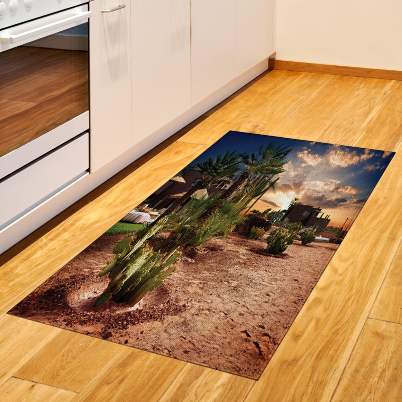 Desert High Density Long Fiber Poly Threads Decorative Area Rug Carpet, Rectangle 2'7" x 5'