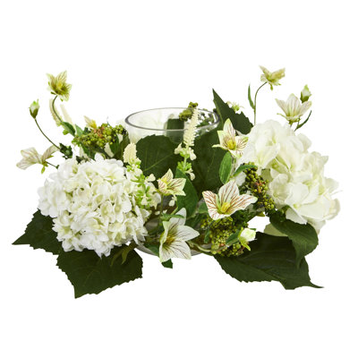 Hydrangea Candelabrum Silk Arrangement
