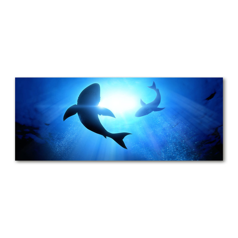 Two Sharks - Wrapped Canvas Print