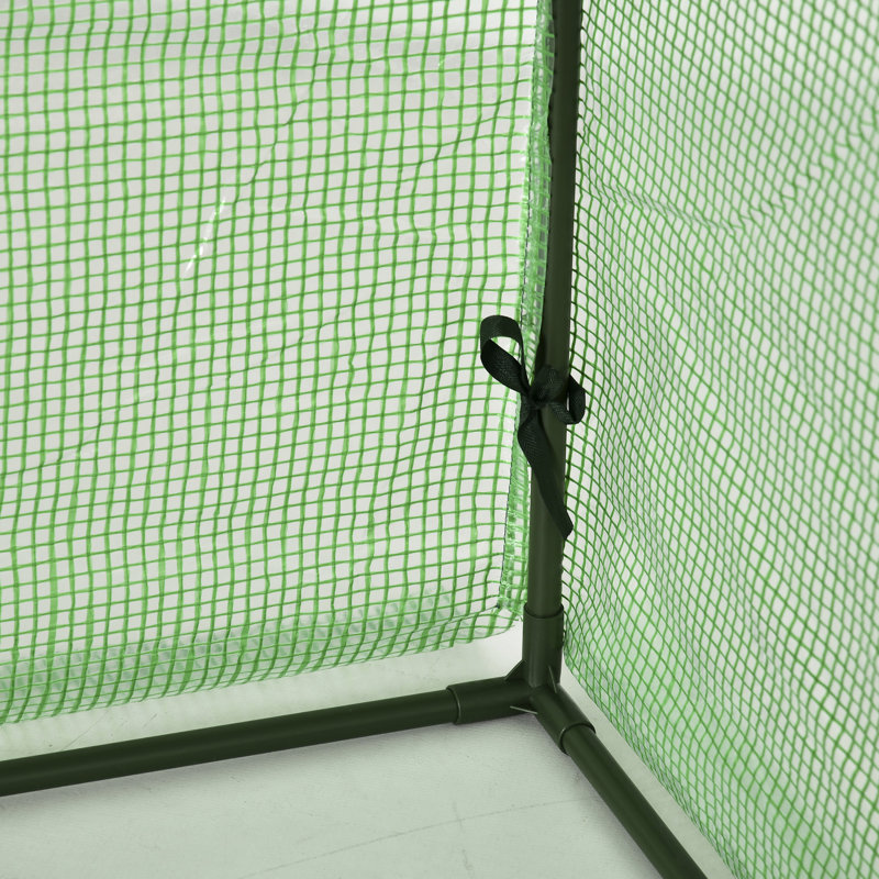10' X 3' 2.5' Portable Mini Greenhouse With Steel Frame, - Blocking Cover And Roll Up Zippered Entrances For Good Airflow In Backyards Doors, Plastic Strong Frame All Year Gardening Gardens