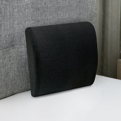 Bodipedic Lumbar Back Support Memory Foam Accessory Pillow In Black