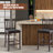 Upholstered Counter Stool with Solid Wood Frame-822917360