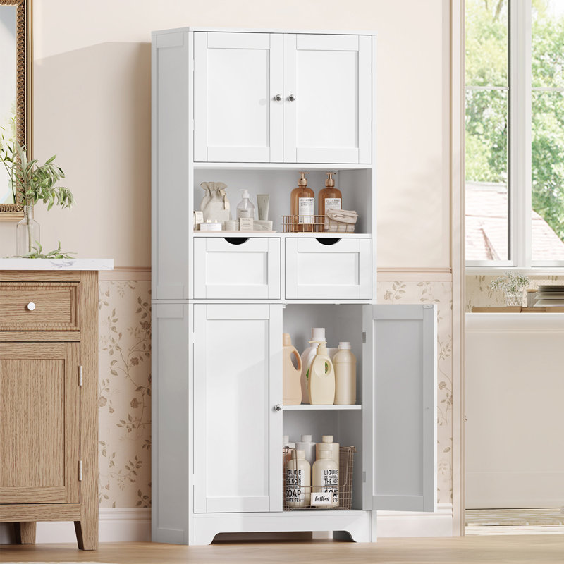 Rangement pour salle de bain Maydelle, Blanc
