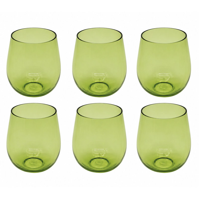 Verre à vin sans pied Montana - céleri - ensemble de 6, Celery