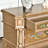 Champagne Solid + Manufactured Wood Rectangular Console Table
