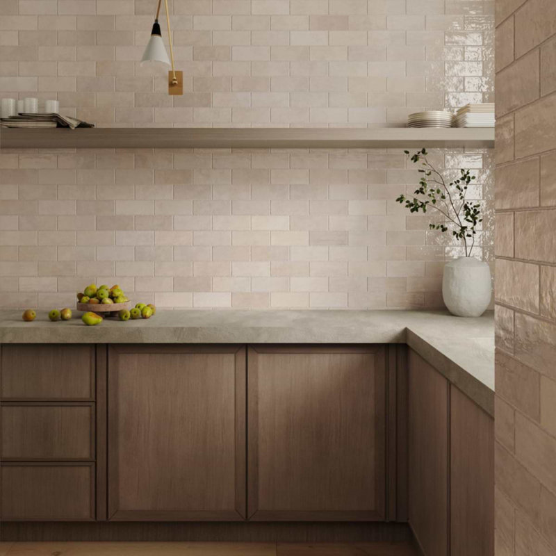 Portmore 3x8 Glazed Ceramic Tile, Sand
