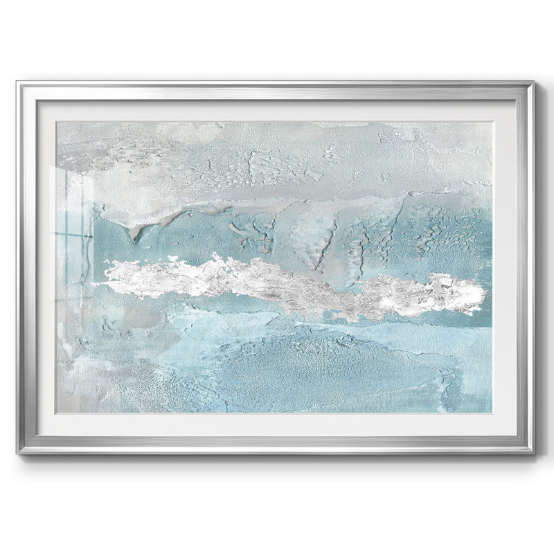 Blue Mist II, impression sur papier encadrée, Argent, H 15 po x l 21 po x P 1,5 po