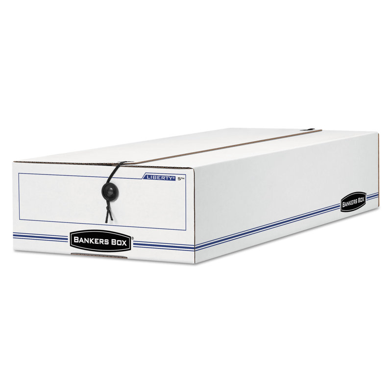 Liberty White and Blue Medium-Duty Check Storage Box