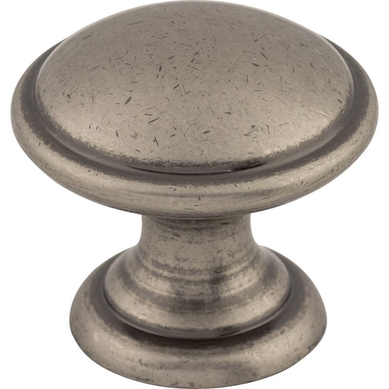 Dakota 1 1/4" Diameter Round Knob, Pewter Antique
