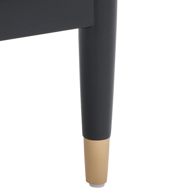 Kiara Mid-Century Black & White Checkered Linen Accent Chair