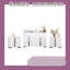 Ensemble de commode 3 pièces avec commode 6 tiroirs et deux tables de chevet, meubles de rangement en bois aggloméré avec poignées en métal-54382145