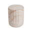  Table de bout légère et durable, table d'appoint ronde cylindrique pour le patio ou la maison, finition travertin