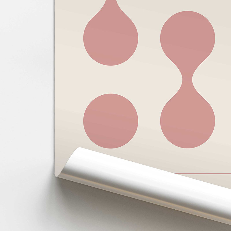«Pink Bauhaus Flow», impression, H 10 po x l 8 po x P 0,1 po, Ne s’applique pas, Impression sans cadre