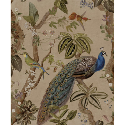 Cassia Peacock Non-Pasted Non-Woven Wallpaper