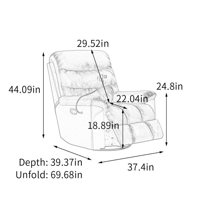Fauteuil inclinable ergonomique multifonctionnel en similicuir, Vert