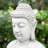 22.75"H MGO White Meditating Buddha Statue