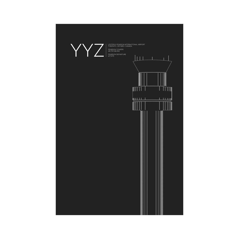 YYZ Tower, Toronto International Airport by 08 Left - Wrapped Canvas Print, 66.04 cm H x 45.72 cm W x 3.175 cm D