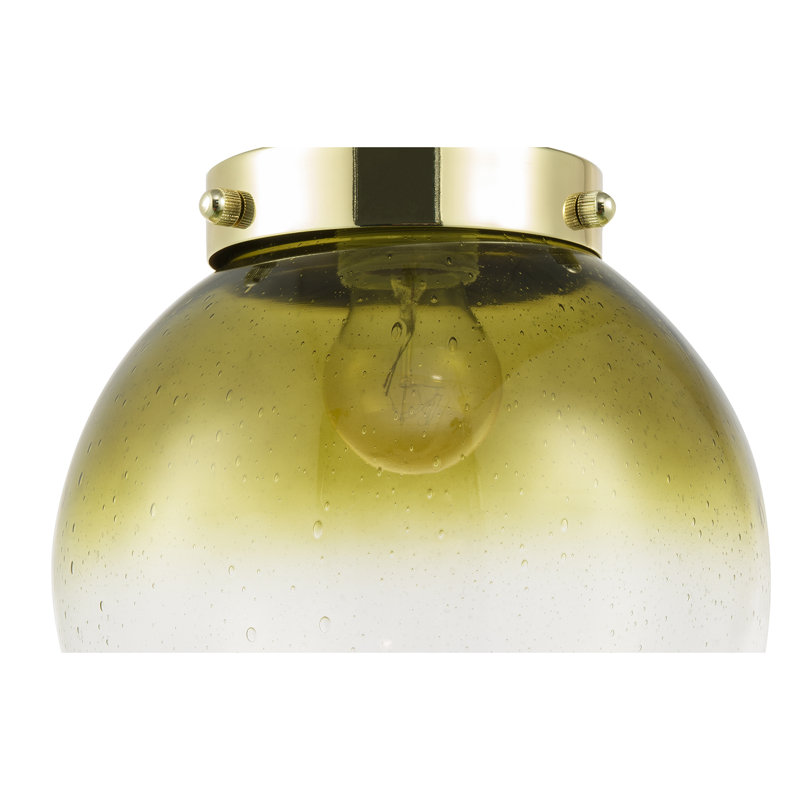 21cm H Glass Lamp Shade in Green