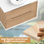 Meuble-lavabo mural en chêne naturel avec vasque ronde en céramique-600534165