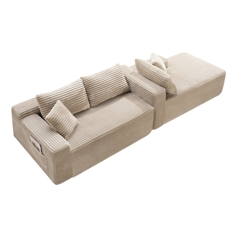 Canapé modulaire 94,5 po Cloud, Chaise camel gauche