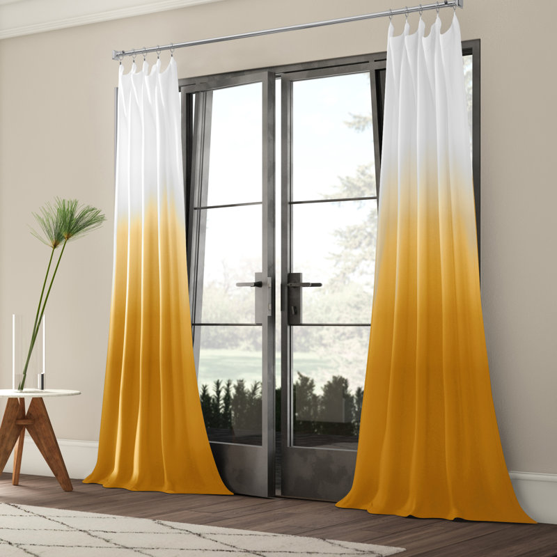 Nakano Faux Linen Semi Sheer Curtains for Bedroom & Living Room Window Curtain Single Panel Drape, 50" W x 84" L, Blue