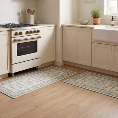 Laura Ashley Washable Printed Velvet Rug