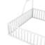 Lit double pour enfant avec clôture de sécurité et bureau intégré-623218404