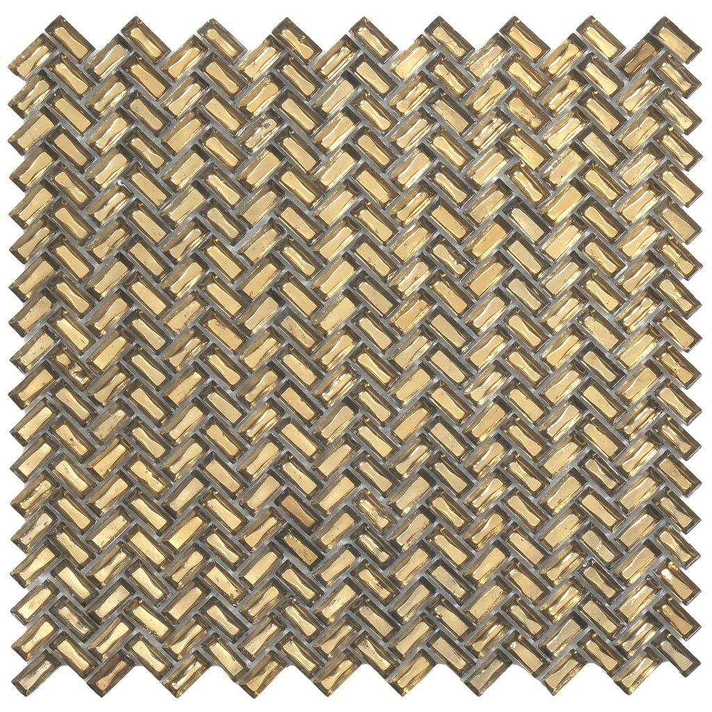 12" x 12" Glass Chevron Mosaic Wall & Floor Tile Apollo Tile 