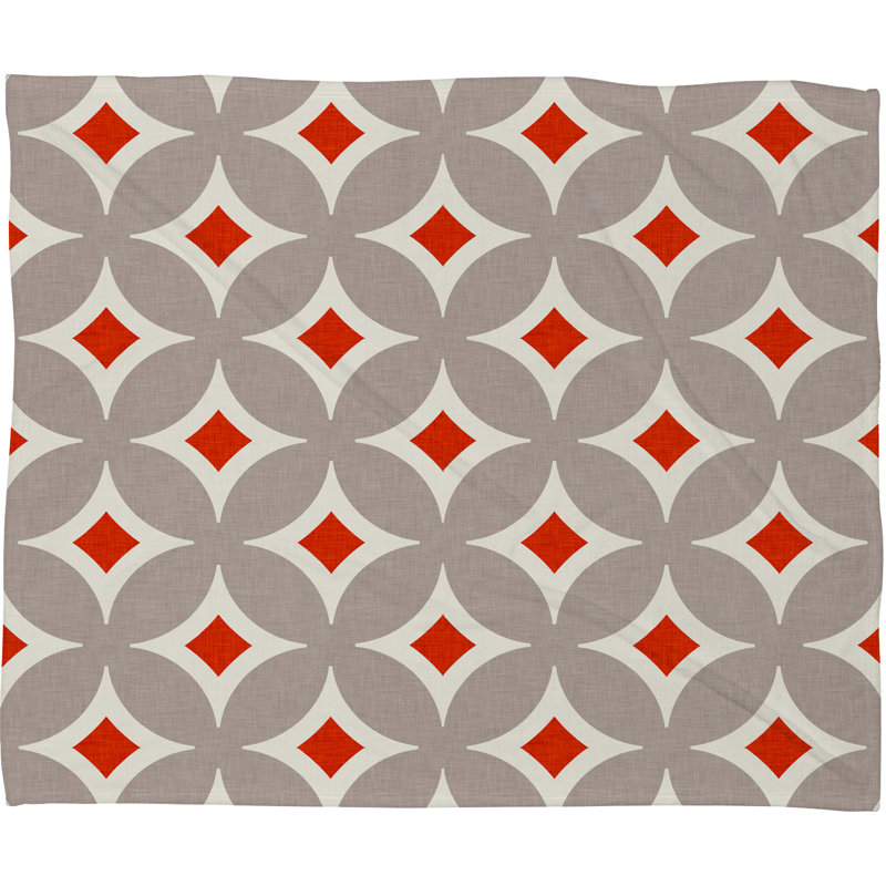 Jeté en molleton Holli Zollinger Vermillion Diamond, Grand