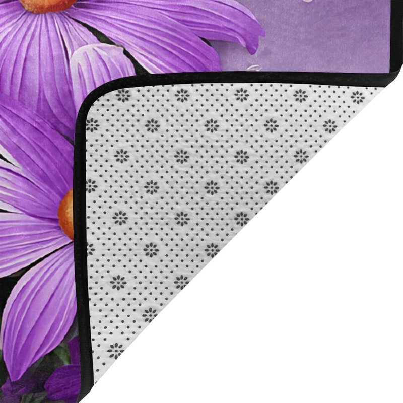Tapis lavable en flanelle antidérapante pour chambre ou salon, 61 x 91 cm, L 9,84 po x L 13,39 po
