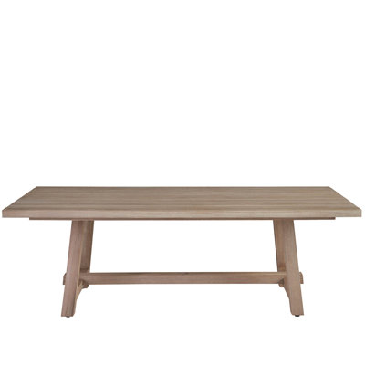 Rectangular Teak Outdoor Dining Table With Umbrella Hole , 40'' in. W 84'' in. D