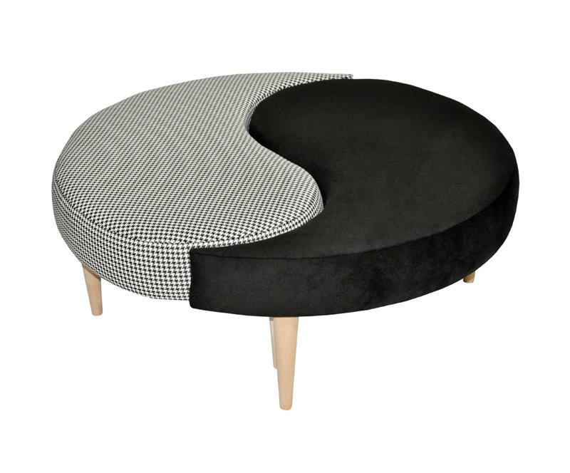 Pastel 100cm Wide Round YinYang Cocktail Ottoman