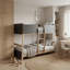 Lit superposé simple au-dessus d'un lit simple en bois massif scandinave Bustillo-598409468