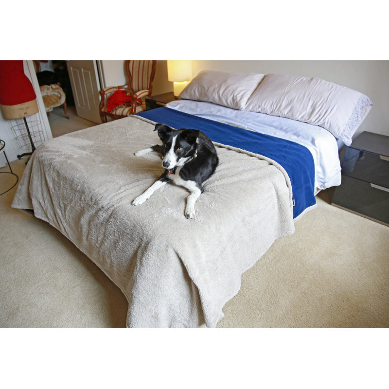 Couverture imperméable pour chiens Catalonia, Bleu marine / taupe, L 80 po x L 90 po