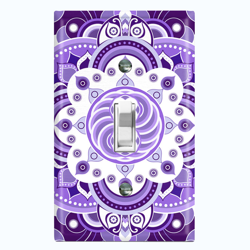 Patterned 1 - Gang Toggle Light Switch Standard Wall Plate