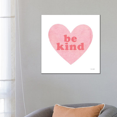 Be Kind Heart by Ann Kelle - 1 Piece Wrapped Canvas Wall Art