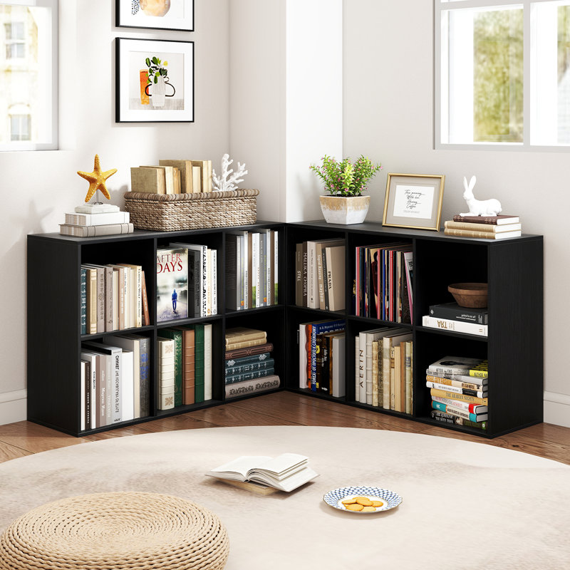Bibliothèque verticale à 6 compartiments, Black