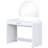 39" Makeup Vanity Table In White For Bedroom. Equipped With Touch Screen Lighted Mirror & Drawer. Curved Edges And Style. Ample Storage Options. Convenient. 20 Installation