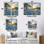 Coucher de soleil bleu - art mural bleu-915694820-915694823-915694825